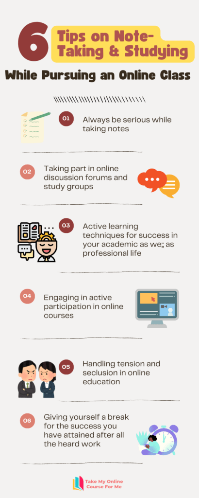 Tips for note taking and studying to secure top grades in your online classes